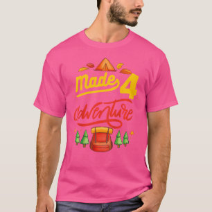 Camiseta Crianças 4º Aniversário Acampamento A Festa Que Fe