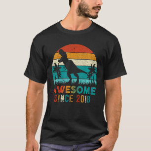 Camiseta Crianças: 4º aniversário Dinossauro 4 anos Menino 