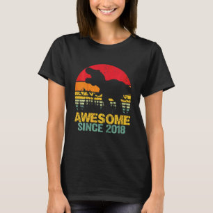 Camiseta Crianças: 4º Aniversário Dinossauro Trex 4 Anos Me