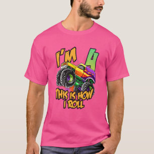 Camiseta Crianças 4º aniversário Eu tenho 4 anos É assim qu
