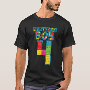 Camiseta Crianças: 4º Aniversário Mestre Construtor 4 An