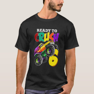 Camiseta Crianças: 4º Aniversário Monster Truck 4 Anos Ra