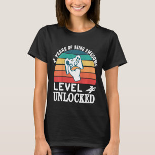 Camiseta Crianças: 4 anos BDay Son Boy Gamer 4. º aniversár