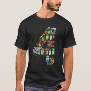 Camiseta Crianças 4 Insetos de aniversário Insetos besouros