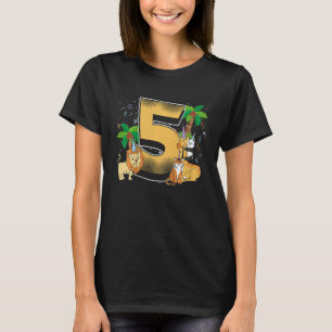 Camiseta Crianças, 5, Aniversário, 5 Anos Com Bomba E