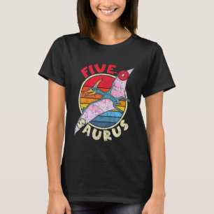 Camiseta Crianças 5 Aniversário Cinco O Surus I Pterodactyl
