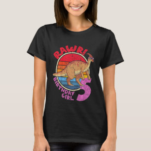 Camiseta Crianças 5 Aniversário Eu Rawr! Parasaurolophos I