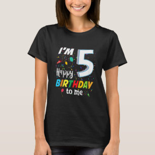 Camiseta Crianças 5 anos 5 Feliz Aniversário Para Mim 5 ano