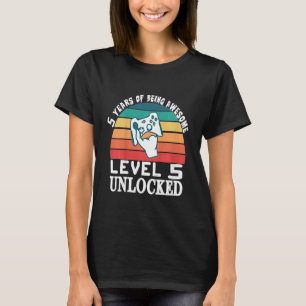 Camiseta Crianças 5 anos BDay Son Boy Gamer 5 5 anos