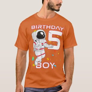 Camiseta Crianças 5 Astronauta de Astronauta de 5 Anos Bo d