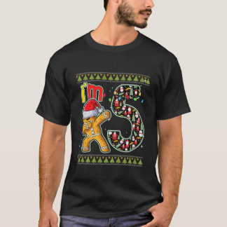 Camiseta Crianças 5 de Aniversário Dabbing Gingerpão Cookie