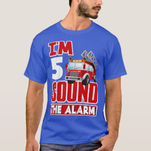 Camiseta Crianças 5 de Aniversário de 5 Anos Caminhão de Fo