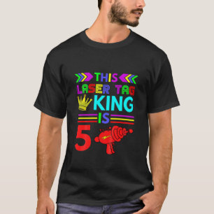 Camiseta Crianças 5 de Aniversário - Este Rei da Etiqueta