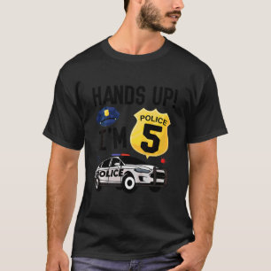 Camiseta Crianças 5 de Aniversário Garoto Poli Cinco Anos