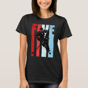 Camiseta Crianças 5 de Hóquei no Gelo Motivação de Aniversá