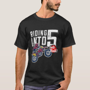 Camiseta Crianças 5 de Passageiro de Aniversário, Bicicleta