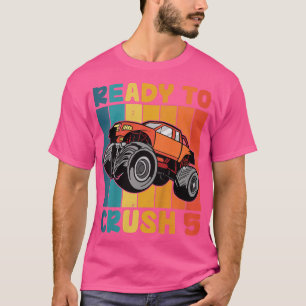 Camiseta Crianças, 5 do Monster Truck, estou pronto para es
