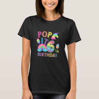 Camiseta Crianças 6 Aniversário Pop de 6 Anos Festa De Papa