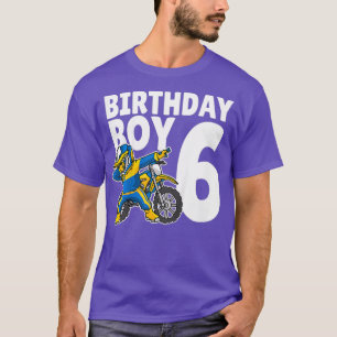 Camiseta Crianças 6 de Aniversário Dabbing Motocross Bike B