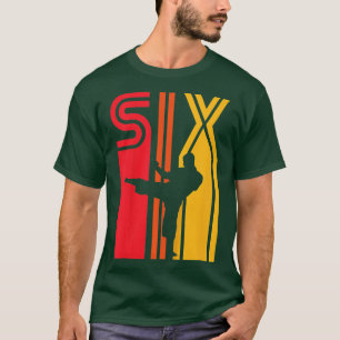 Camiseta Crianças 6 de Aniversário Gift Karate Retro Taekwo
