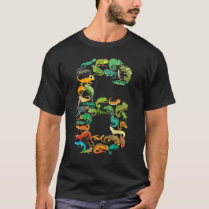 Camiseta Crianças 6 de Aniversário Répteis Lizards Tema 6 A