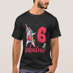 Camiseta Crianças 6 E Fabulosa Roupa De Aniversário, Garota