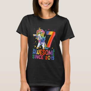 Camiseta Crianças 7 Aniversário De 7 Anos Meninas Adolescen