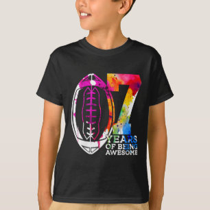 Camiseta Crianças: 7 Anos Sendo Um 7 De Futebol Incrível Bi