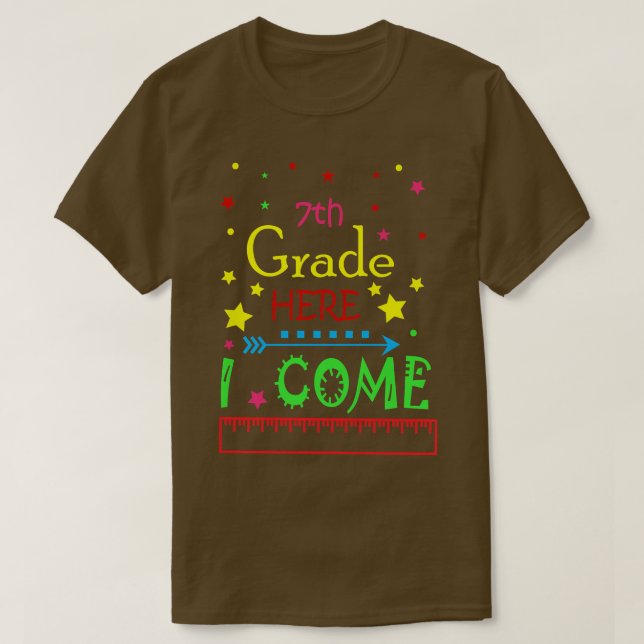 Camiseta Crianças 7 aqui eu venho (Frente do Design)