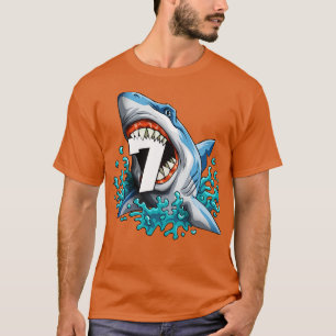 Camiseta Crianças 7 Birthday Boys Engraçados aos 7 anos