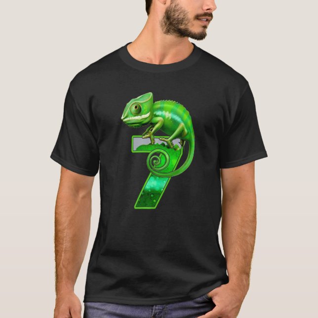 Camiseta Crianças: 7 Chamelo Lizard de 7 anos (Frente)