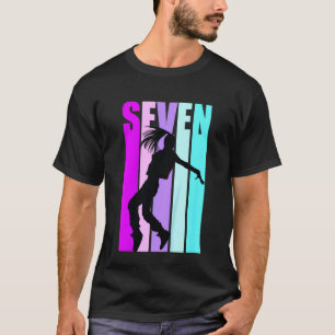 Camiseta Crianças 7 Dança Aniversário Para Meninas Hiphop D