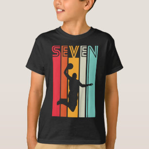 Camiseta Crianças 7 de Aniversário Presente no Lover de Bas