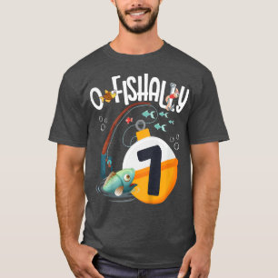 Camiseta Crianças 7 De Aniversário Tema De Pesca Para Menin