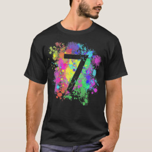 Camiseta Crianças 7 Pintinhas de Aniversário Espalham Color
