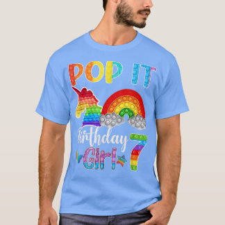 Camiseta Crianças, 7, Pop, Aniversário, Engraçado Pop