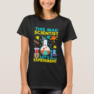 Camiseta Crianças 8º Aniversário Este Cientista Louco É 8 V