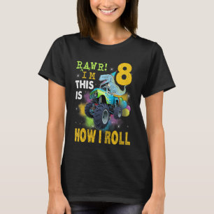 Camiseta Crianças 8º Aniversário Garotos Eu tenho 8 anos É