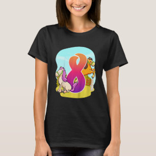 Camiseta Crianças 8º Aniversário Horseback Cavalo Andando T