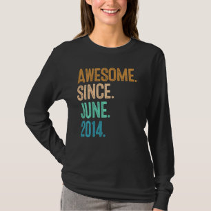 Camiseta Crianças 8º aniversário Impressionante desde junho