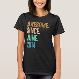 Camiseta Crianças 8º aniversário Impressionante desde junho
