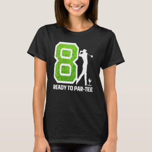 Camiseta Crianças 8º aniversário Jogador de Golfe Boys Oito