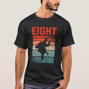Camiseta Crianças 8º aniversário Judo Judoka Fighter 8 anos