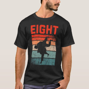 Camiseta Crianças 8º aniversário Judo Judoka Fighter 8 anos