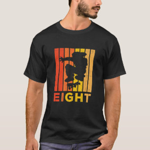 Camiseta Crianças 8º Aniversário Menina De Pateador De 8