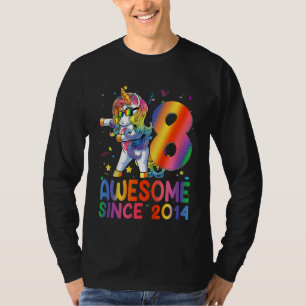 Camiseta Crianças 8º Aniversário Meninas de 8 Anos Dançando