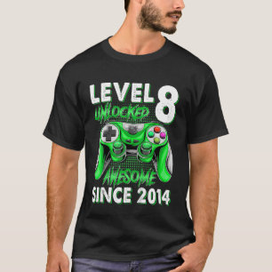Camiseta Crianças 8º Aniversário Meninos de 8 anos de idade