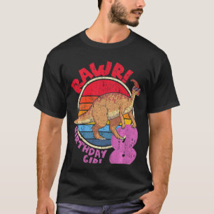 Camiseta Crianças, 8.º Aniversário, eu Rawr! Parasaurolopho