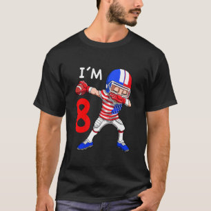 Camiseta Crianças 8 Aniversário Americano A Escapar Futebol
