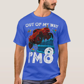Camiseta Crianças, 8. Aniversário, Monster Truck Sai Do Meu